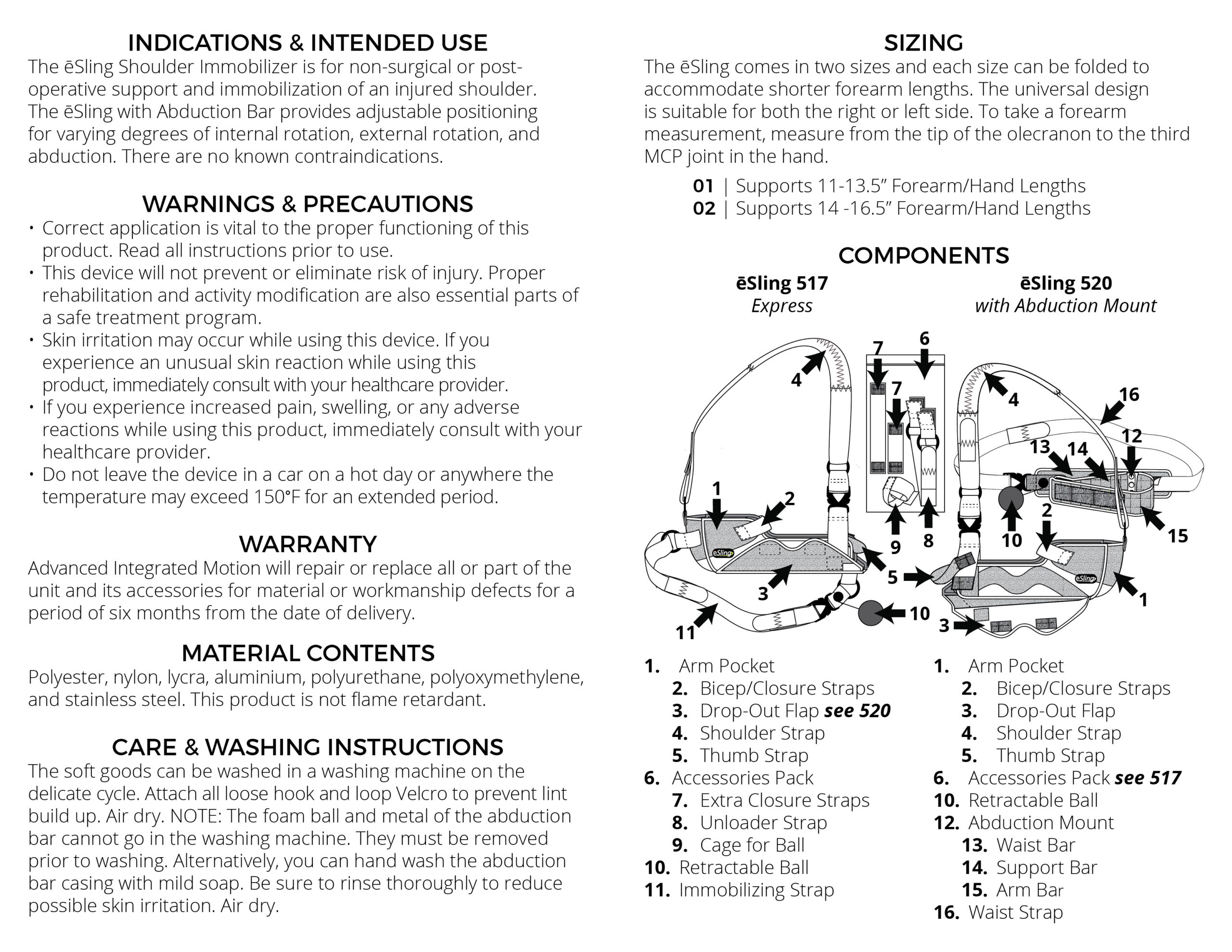 eSling Components